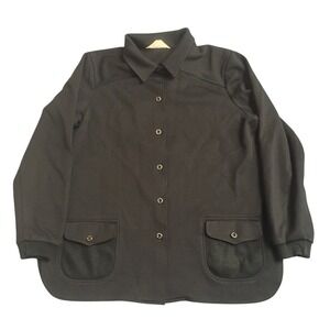 Koret of California Button Up Jacket Womens XL Black Vintage Gold Hardware